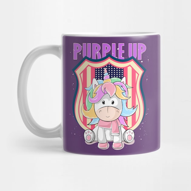 Purple Up Military Child Purple-Up Unicorn for Unicorn Lover by alcoshirts